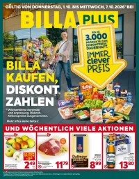 Billa Plus Flugblatt ab 01.10.2026 (Donnerstag)