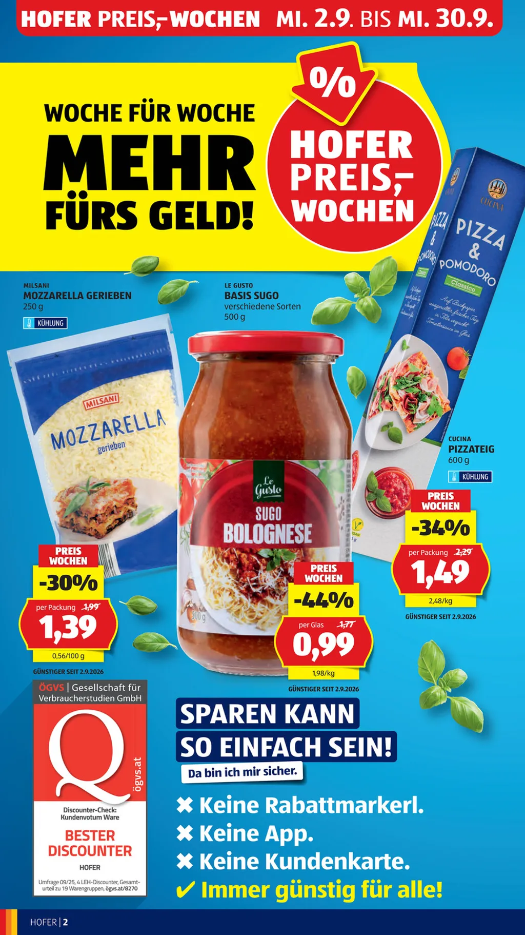 Hofer Flugblatt ab 11.09.2026 (Freitag)