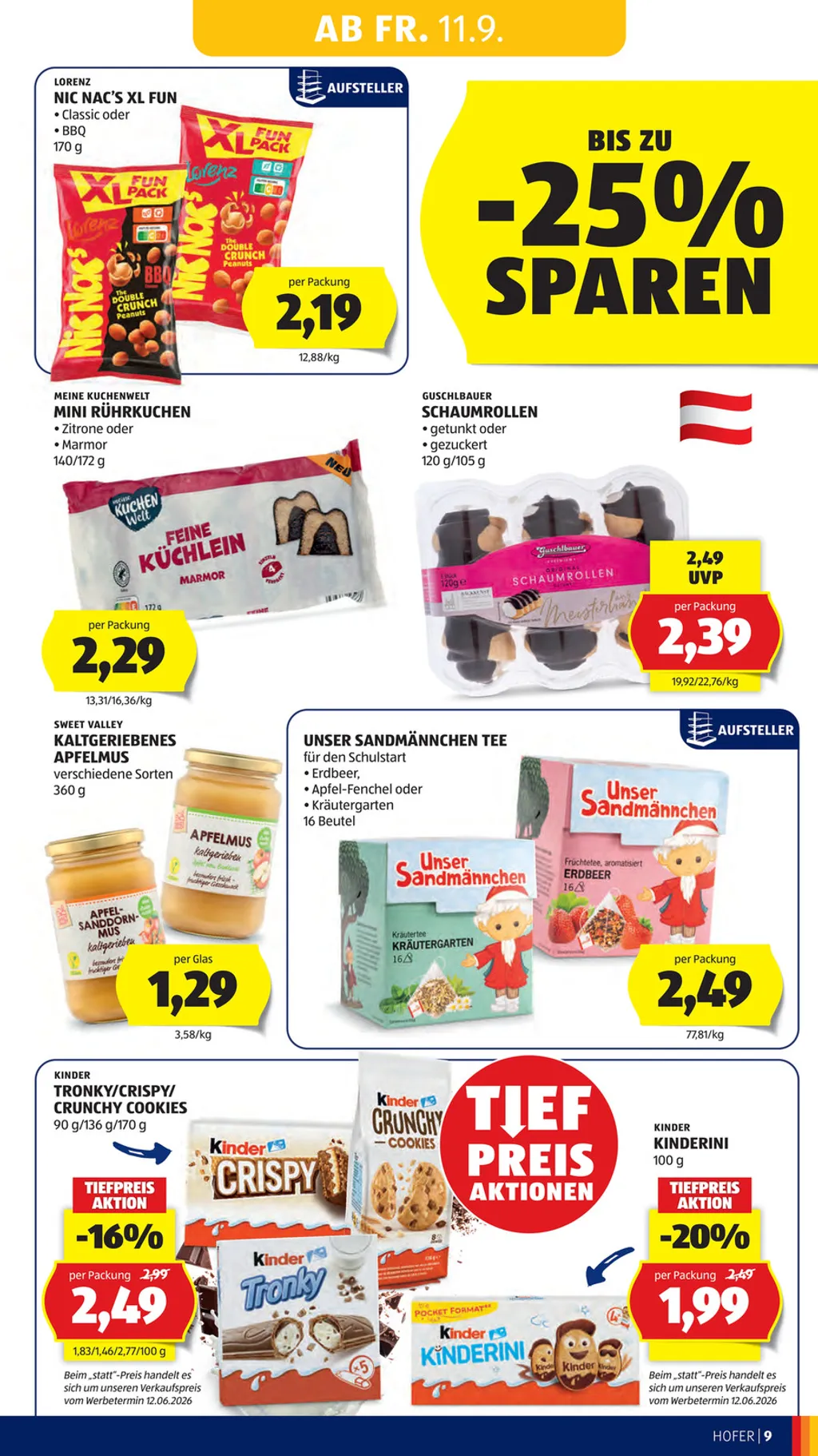 Hofer Flugblatt ab 11.09.2026 (Freitag)