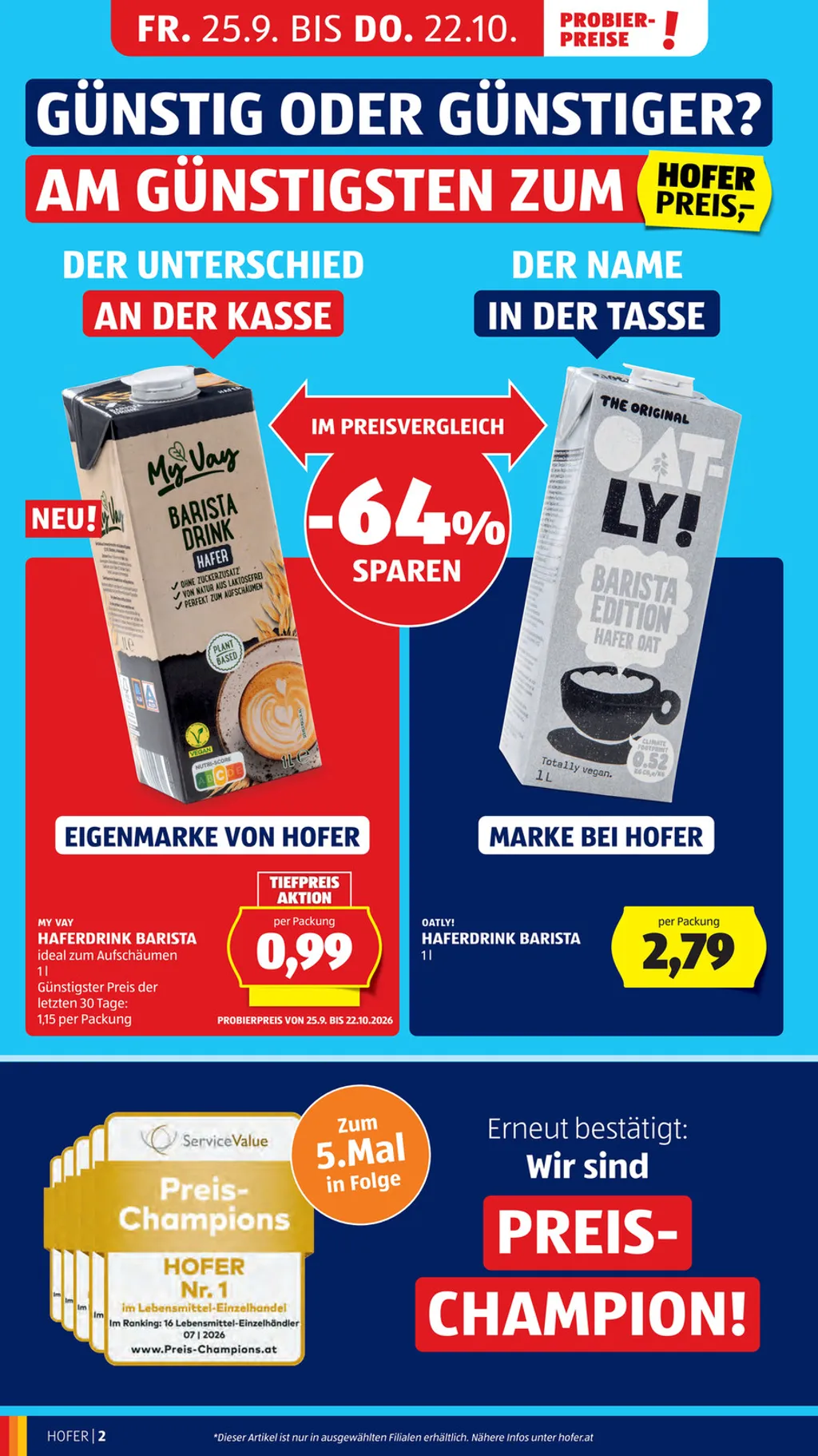 Hofer Flugblatt ab 25.09.2026 (Freitag)