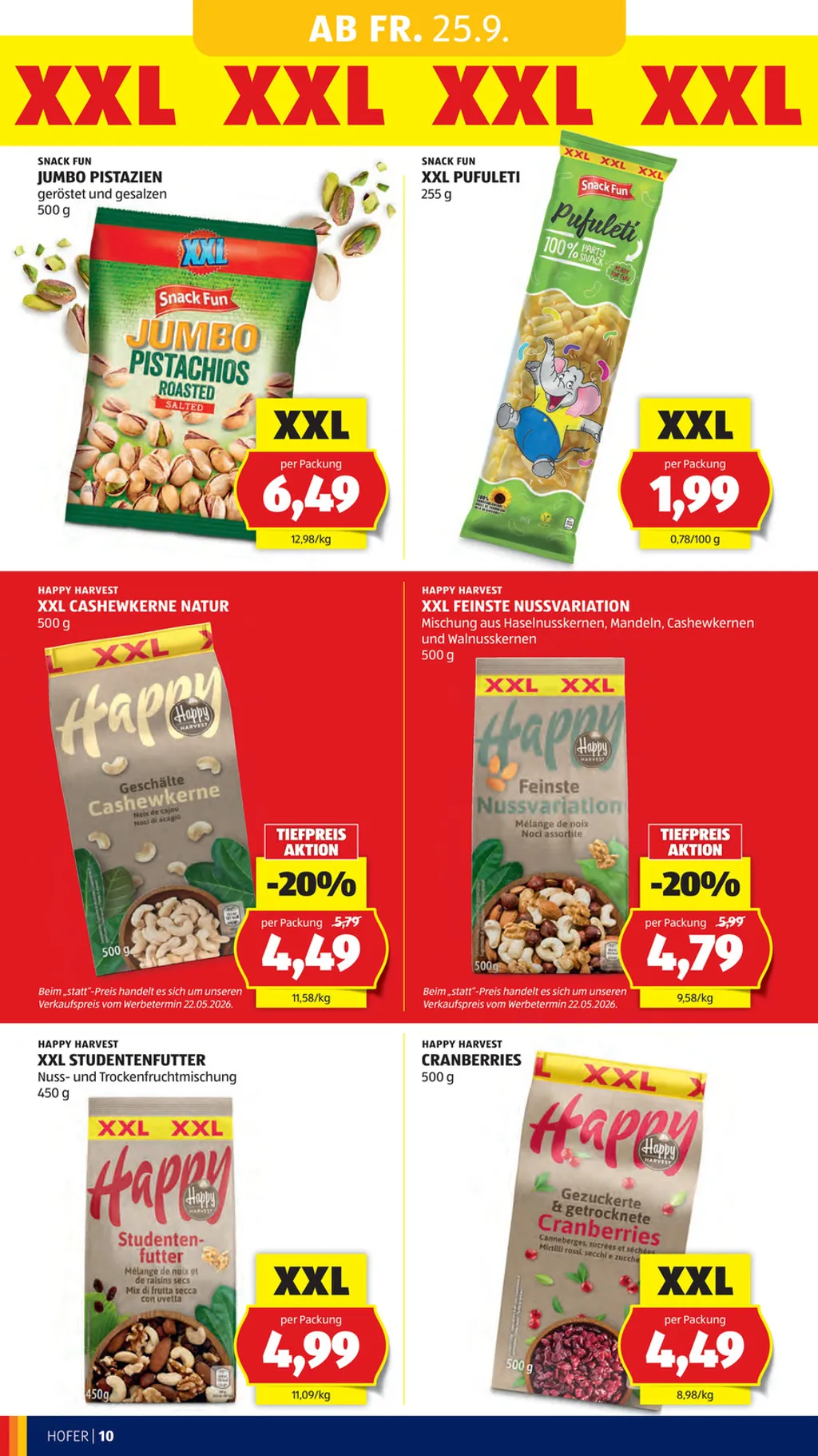 Hofer Flugblatt ab 25.09.2026 (Freitag)