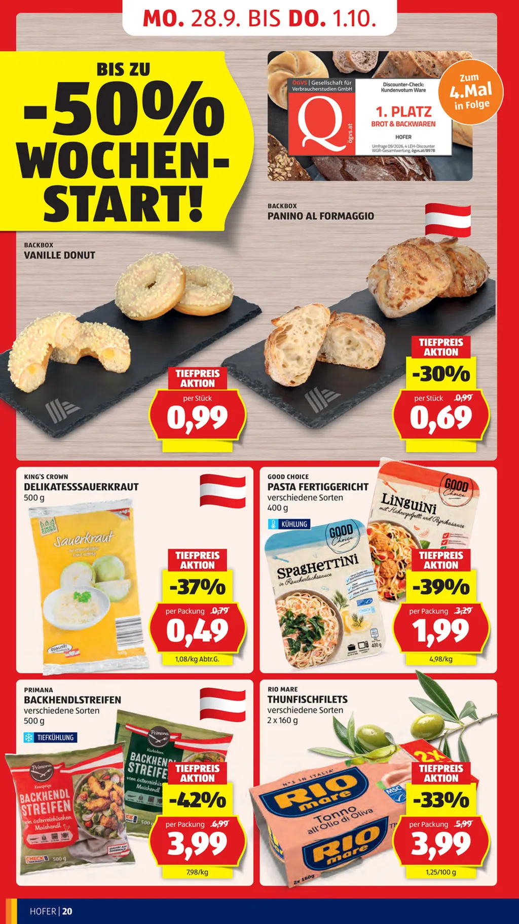 Hofer Flugblatt ab 25.09.2026 (Freitag)