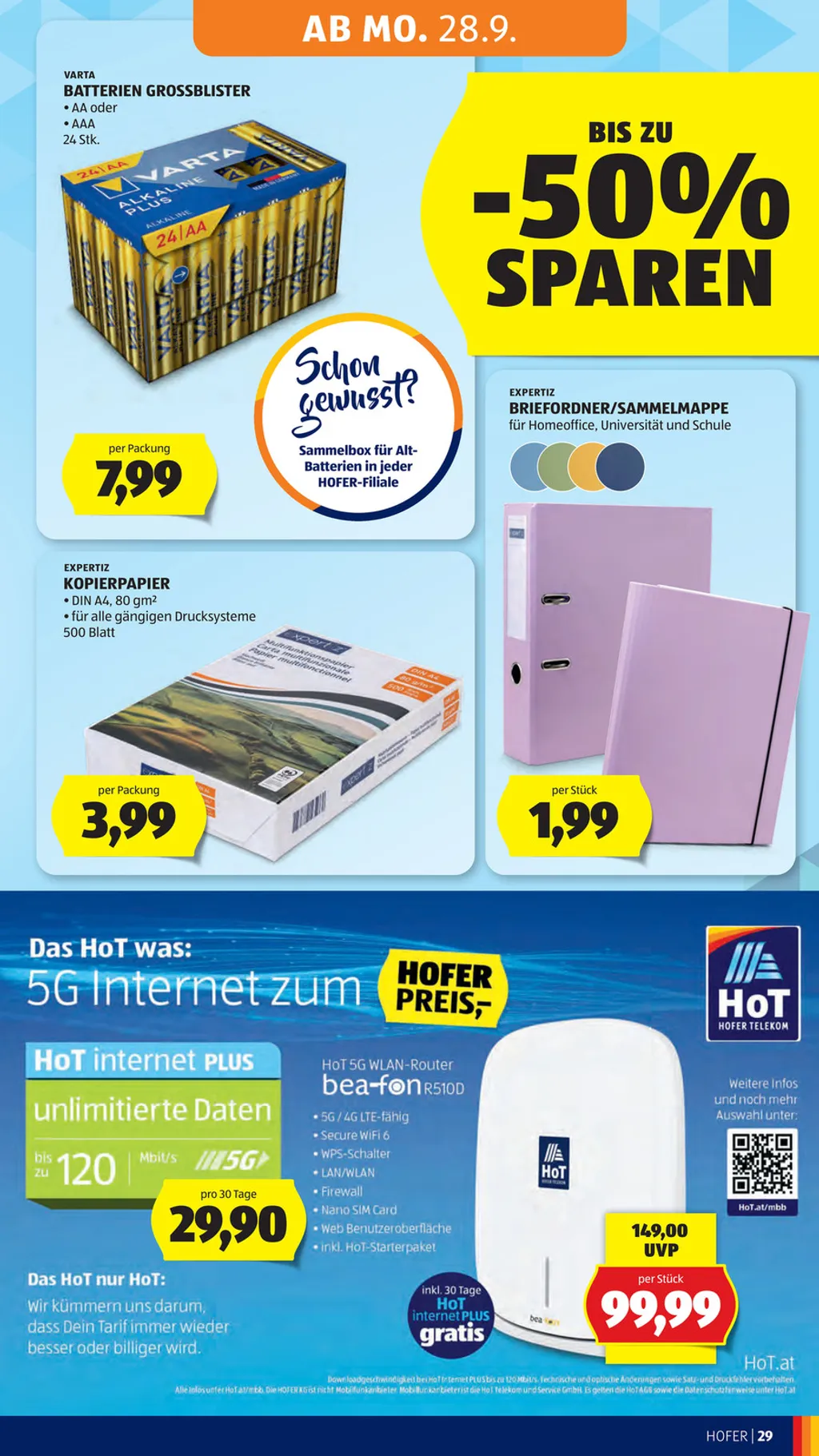 Hofer Flugblatt ab 25.09.2026 (Freitag)